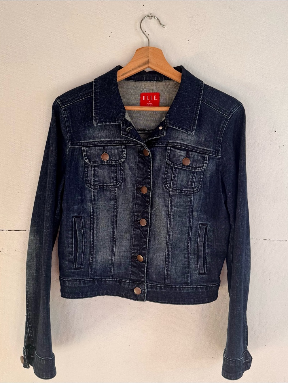 ELLE Women's Dark Indigo Denim Jacket